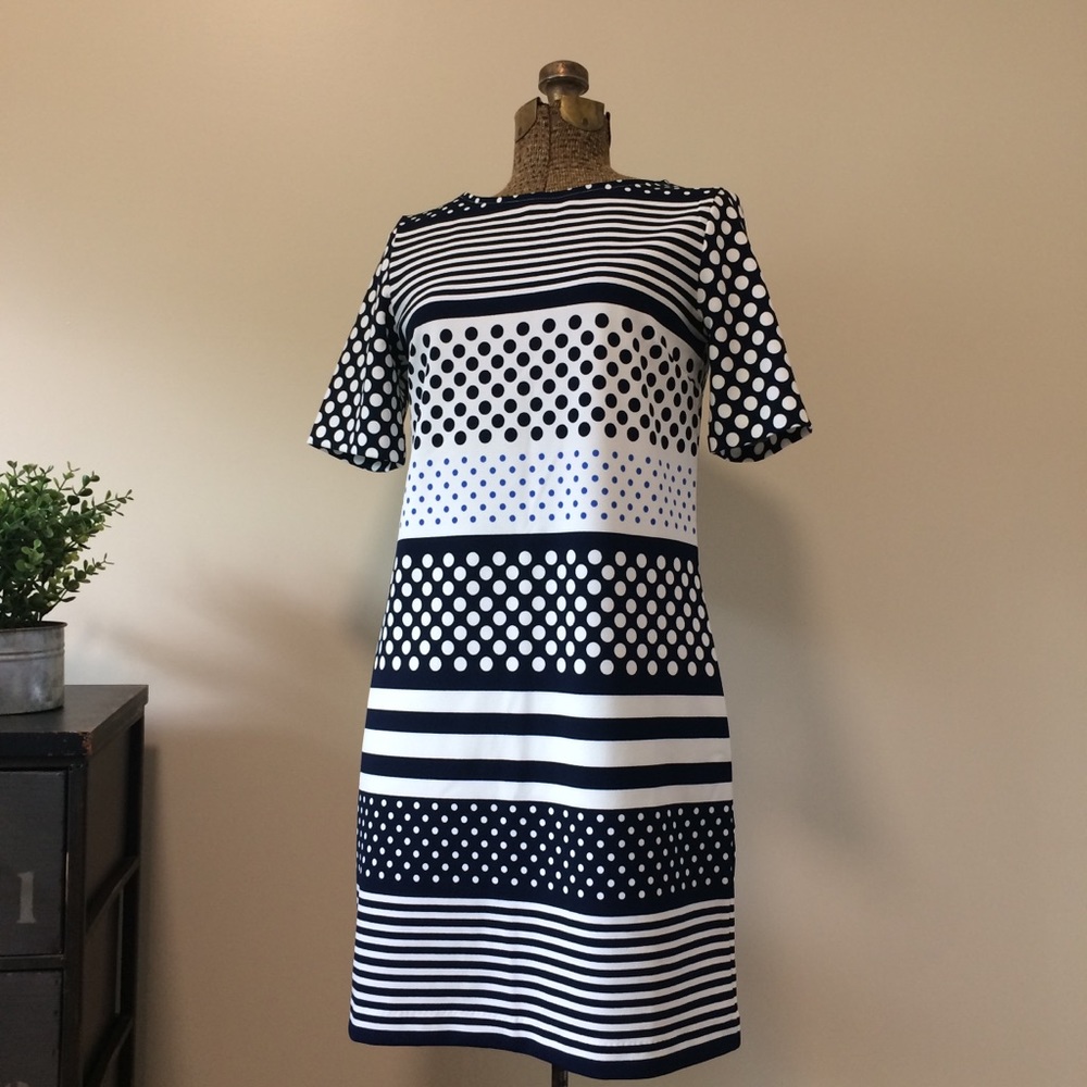 Banana Republic Polka Dot & Stripe Dress <2>